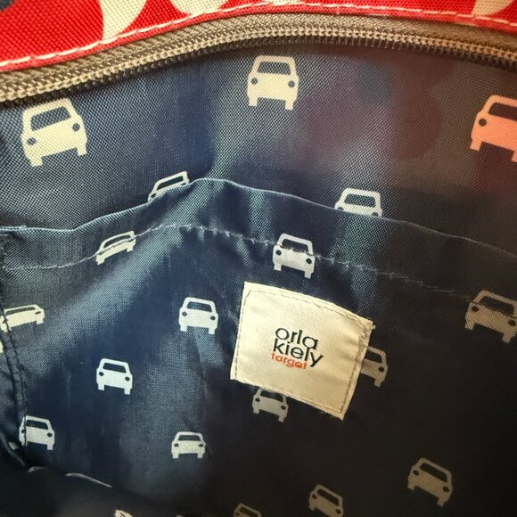 Orla Kiely Target Crossbody Bag Purse Red White Black Geometric Flower - Picture 5 of 6